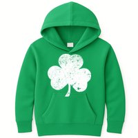 Retro Vintage Irish Distressed Shamrock St. Patrick's Day Kids Hoodie