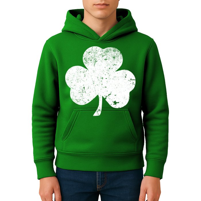 Retro Vintage Irish Distressed Shamrock St. Patrick's Day Kids Hoodie