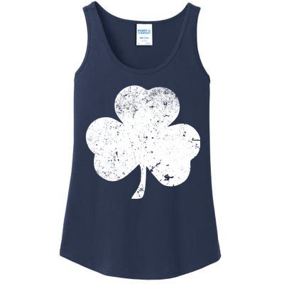 Retro Vintage Irish Distressed Shamrock St. Patrick's Day Ladies Essential Tank