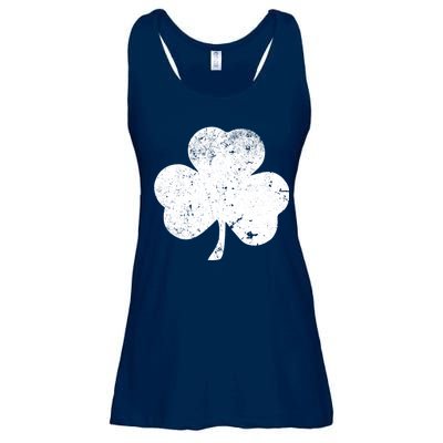 Retro Vintage Irish Distressed Shamrock St. Patrick's Day Ladies Essential Flowy Tank