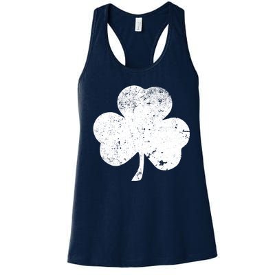 Retro Vintage Irish Distressed Shamrock St. Patrick's Day Women's Racerback Tank