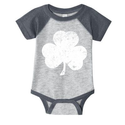 Retro Vintage Irish Distressed Shamrock St. Patrick's Day Infant Baby Jersey Bodysuit