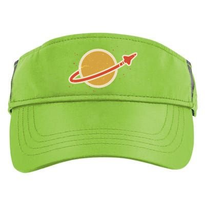 Retro Vintage Planet Space Shuttle Logo Adult Drive Performance Visor