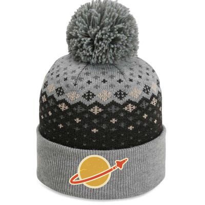 Retro Vintage Planet Space Shuttle Logo The Baniff Cuffed Pom Beanie