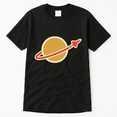 Retro Vintage Planet Space Shuttle Logo Tall T-Shirt