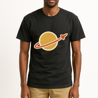 Retro Vintage Planet Space Shuttle Logo Tall T-Shirt