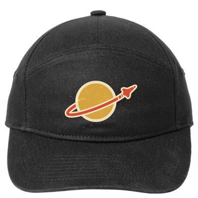 Retro Vintage Planet Space Shuttle Logo 7-Panel Snapback Hat