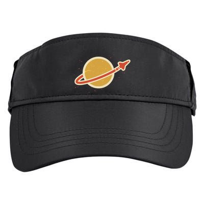 Retro Vintage Planet Space Shuttle Logo Adult Drive Performance Visor