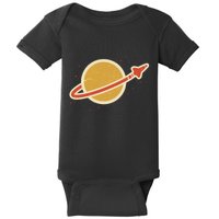 Retro Vintage Planet Space Shuttle Logo Baby Bodysuit