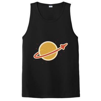 Retro Vintage Planet Space Shuttle Logo PosiCharge Competitor Tank