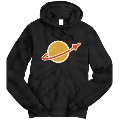 Retro Vintage Planet Space Shuttle Logo Tie Dye Hoodie