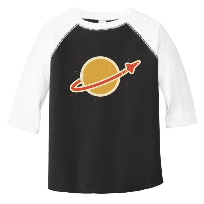 Retro Vintage Planet Space Shuttle Logo Toddler Fine Jersey T-Shirt