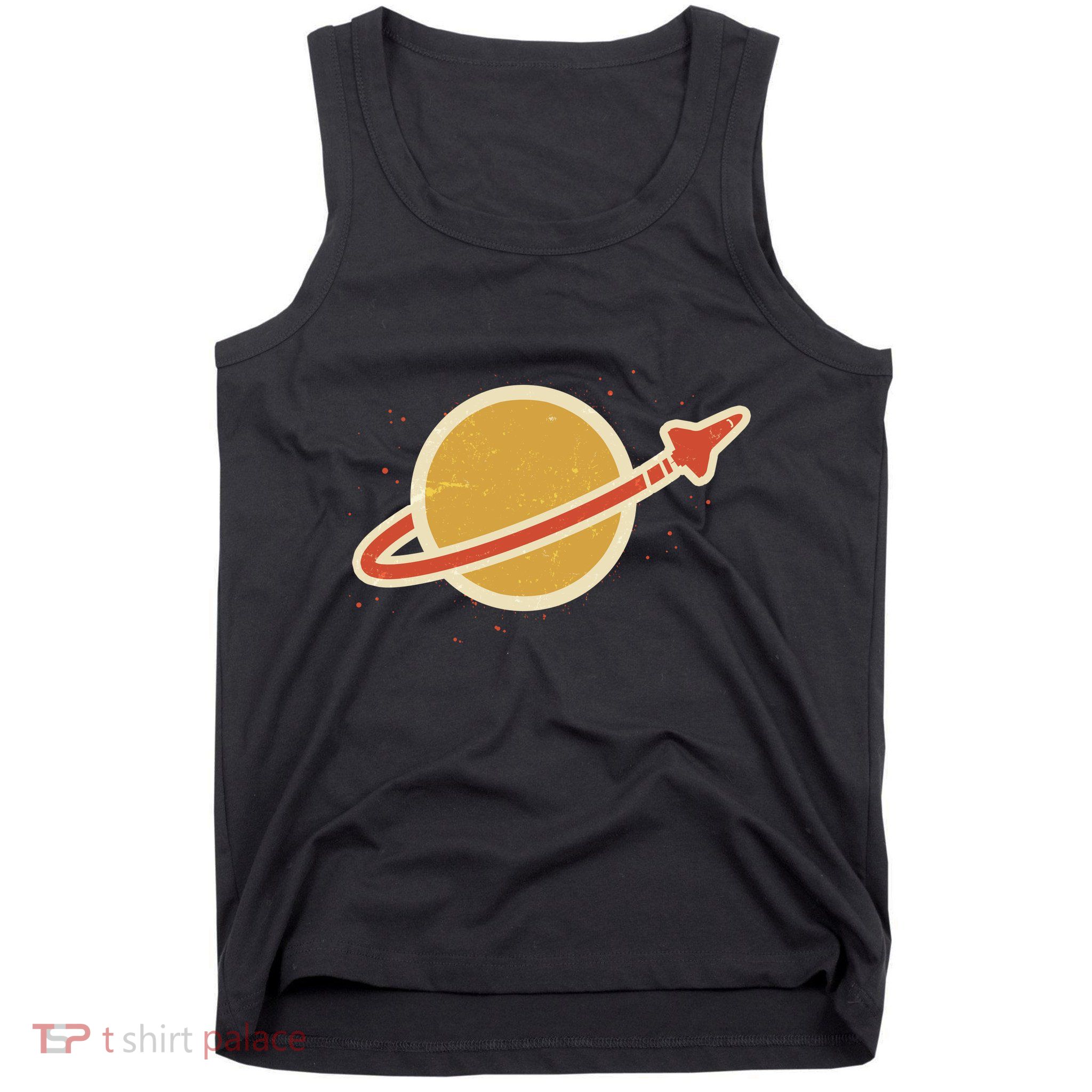 Retro Vintage Planet Space Shuttle Logo Tank Top