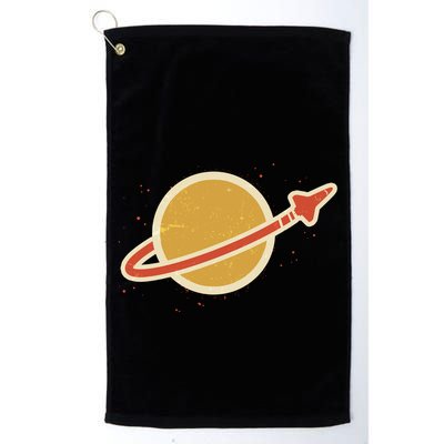 Retro Vintage Planet Space Shuttle Logo Golf Towel