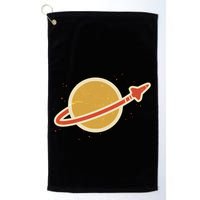 Retro Vintage Planet Space Shuttle Logo Golf Towel