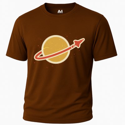 Retro Vintage Planet Space Shuttle Logo Performance Shirt