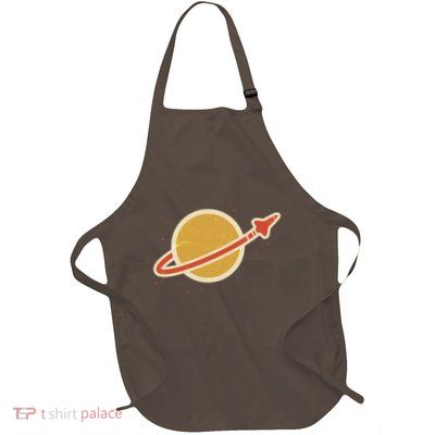 Retro Vintage Planet Space Shuttle Logo Apron