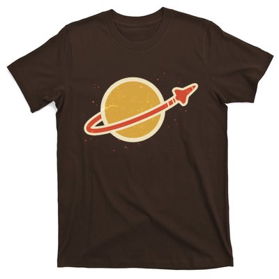 Retro Vintage Planet Space Shuttle Logo T-Shirt