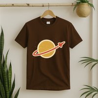 Retro Vintage Planet Space Shuttle Logo T-Shirt