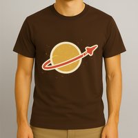 Retro Vintage Planet Space Shuttle Logo T-Shirt