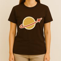 Retro Vintage Planet Space Shuttle Logo T-Shirt