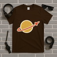 Retro Vintage Planet Space Shuttle Logo T-Shirt