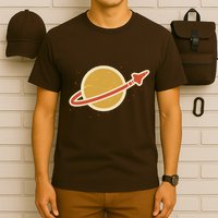 Retro Vintage Planet Space Shuttle Logo T-Shirt