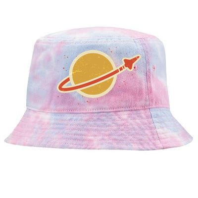 Retro Vintage Planet Space Shuttle Logo Tie-Dyed Bucket Hat