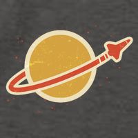 Retro Vintage Planet Space Shuttle Logo Vector Backpack