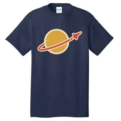 Retro Vintage Planet Space Shuttle Logo Tall T-Shirt