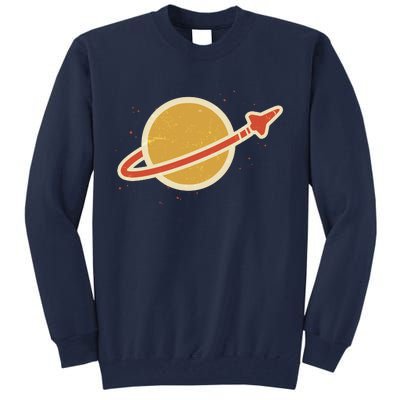 Retro Vintage Planet Space Shuttle Logo Tall Sweatshirt