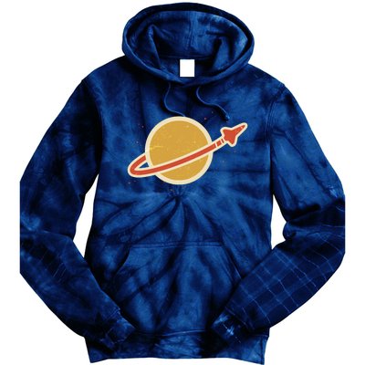 Retro Vintage Planet Space Shuttle Logo Tie Dye Hoodie