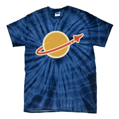 Retro Vintage Planet Space Shuttle Logo Tie-Dye T-Shirt