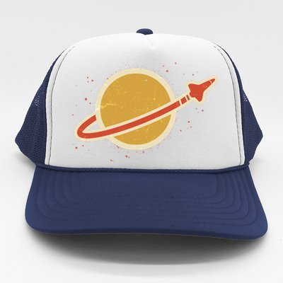 Retro Vintage Planet Space Shuttle Logo Trucker Hat