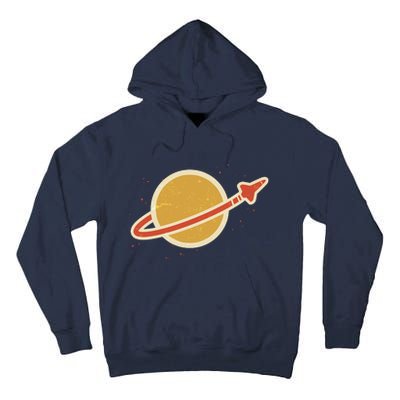 Retro Vintage Planet Space Shuttle Logo Tall Hoodie