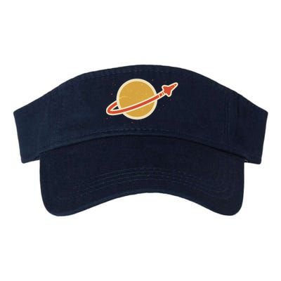 Retro Vintage Planet Space Shuttle Logo Valucap Bio-Washed Visor