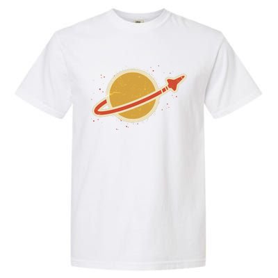 Retro Vintage Planet Space Shuttle Logo Garment-Dyed Heavyweight T-Shirt