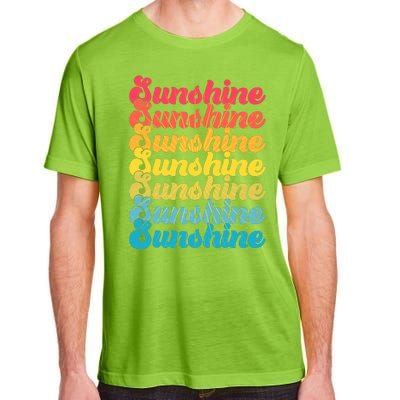 Retro Vintage Sunshine Sun Text Adult ChromaSoft Performance T-Shirt