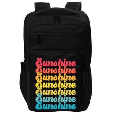 Retro Vintage Sunshine Sun Text Impact Tech Backpack