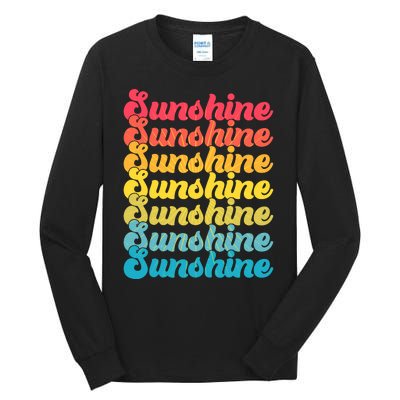 Retro Vintage Sunshine Sun Text Tall Long Sleeve T-Shirt