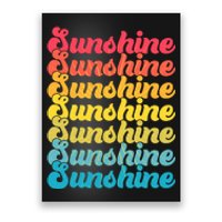 Retro Vintage Sunshine Sun Text Poster