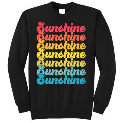 Retro Vintage Sunshine Sun Text Tall Sweatshirt