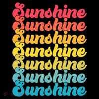 Retro Vintage Sunshine Sun Text Baby Bodysuit