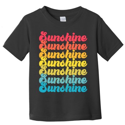 Retro Vintage Sunshine Sun Text Toddler T-Shirt
