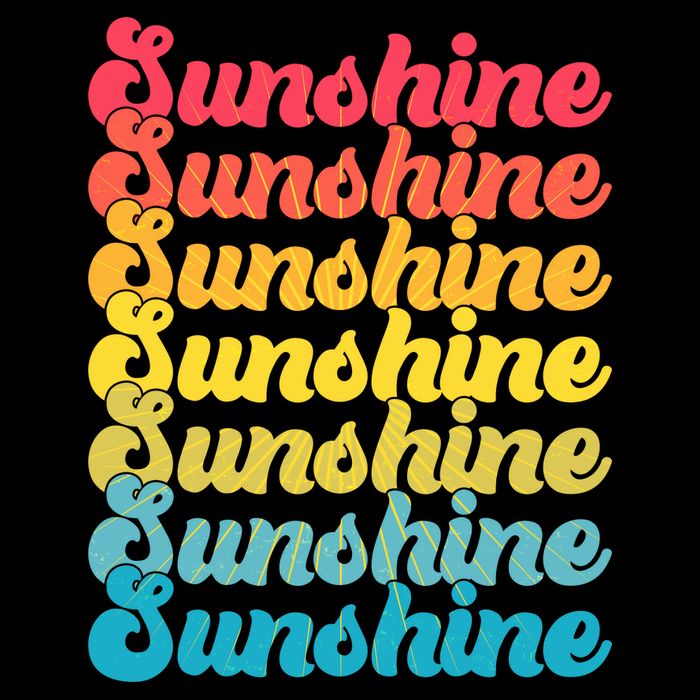 Retro Vintage Sunshine Sun Text Visor