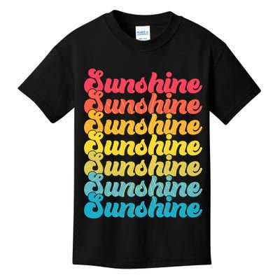Retro Vintage Sunshine Sun Text Kids T-Shirt