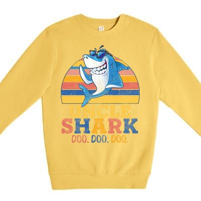 Retro Vintage Uncle Shark Doo Premium Crewneck Sweatshirt