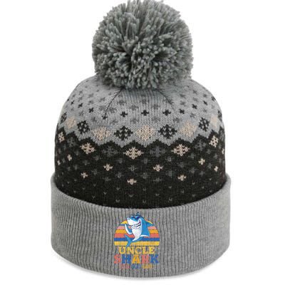 Retro Vintage Uncle Shark Doo The Baniff Cuffed Pom Beanie