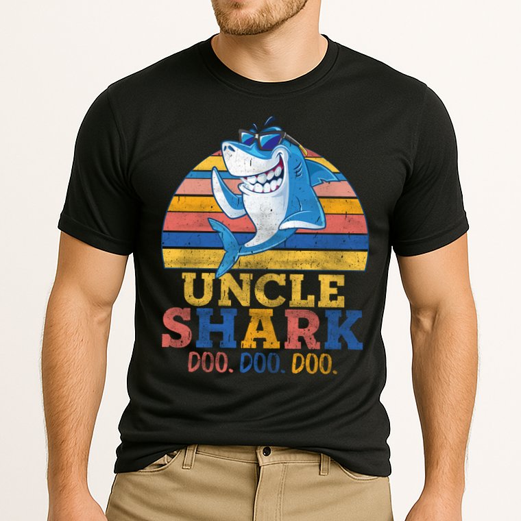 Retro Vintage Uncle Shark Doo Performance Shirt