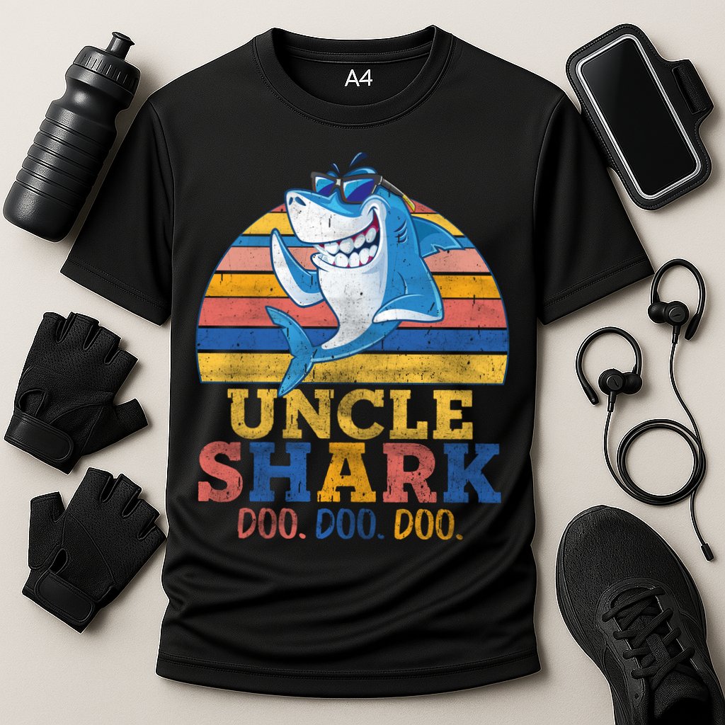 Retro Vintage Uncle Shark Doo Performance Shirt